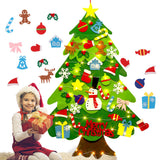 Children's DIY felt Christmas tree with lights - WOMONA.COM