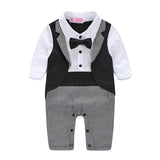 Boys' long-sleeved gentleman romper