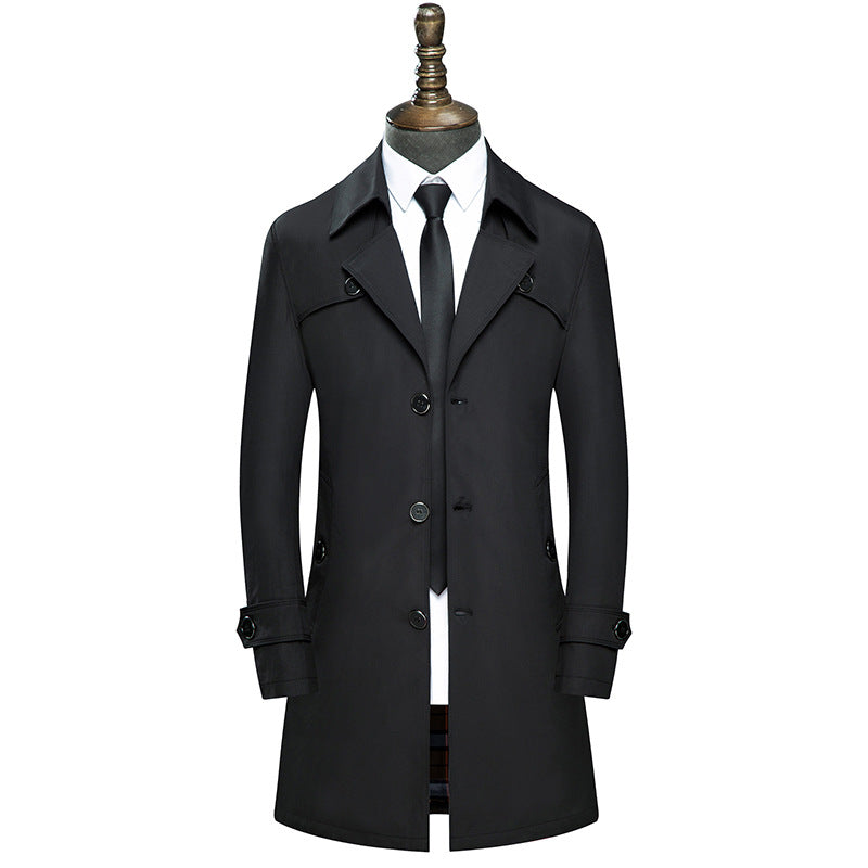 Slim handsome coat trench coat - WOMONA.COM