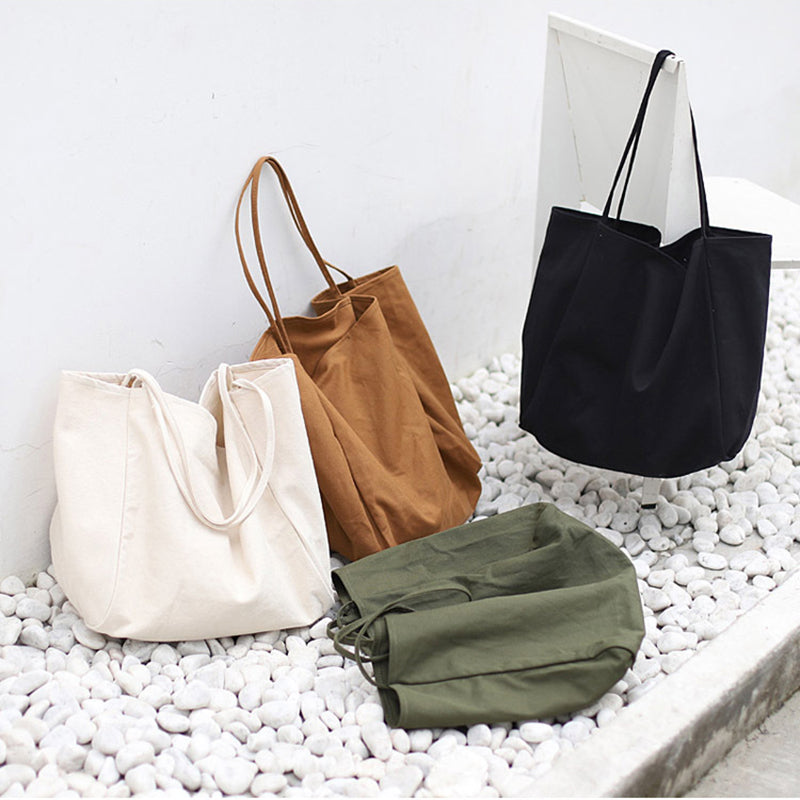 Women Handbags High Capacity Shoulder Bags For Shopping Canvas Totes - WOMONA.COM