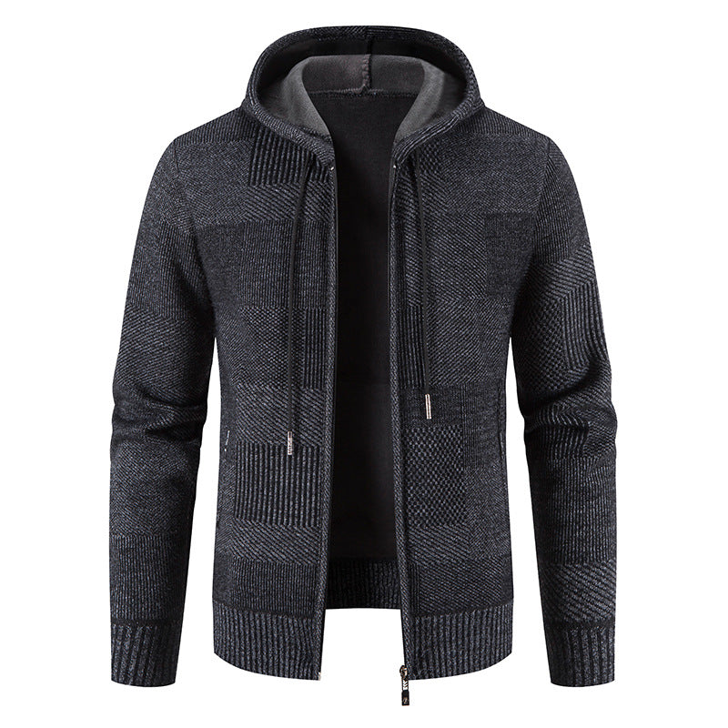 Loose Plus Size Zipper Wool Casual Jacket - WOMONA.COM