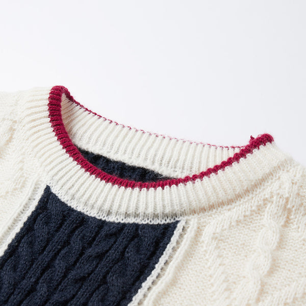 Round Neck Sweater College Style Japanese Style