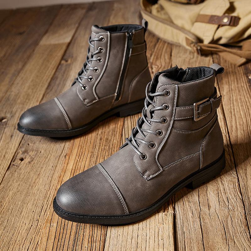 Retro Lace Up High-top Martin Boots - WOMONA.COM