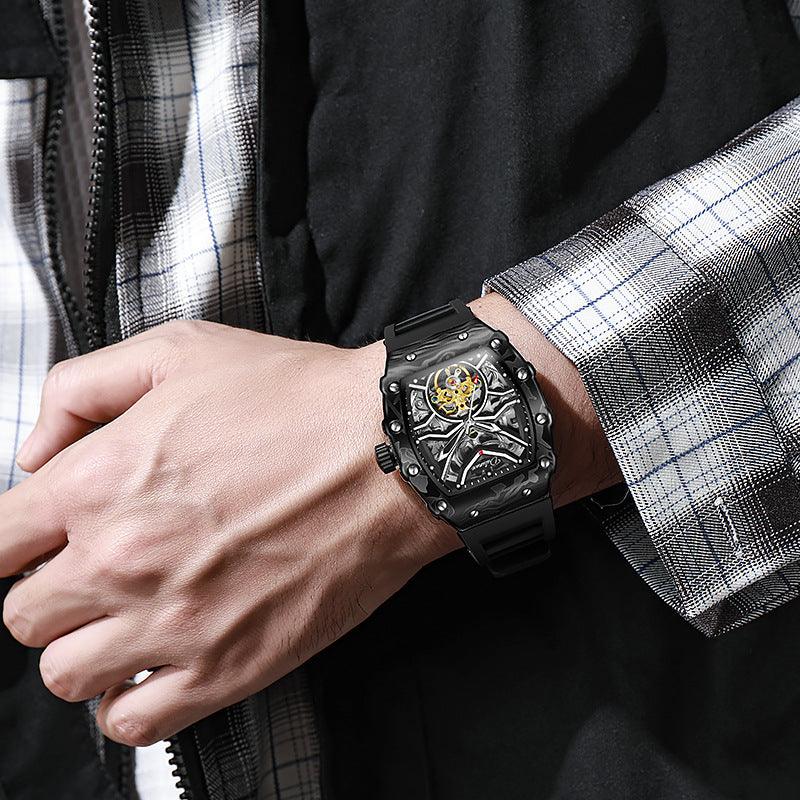 Hollow Mechanical Watch Men's Waterproof Luminous - WOMONA.COM