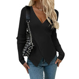 Irregular Cross Sweater Women's Top - WOMONA.COM