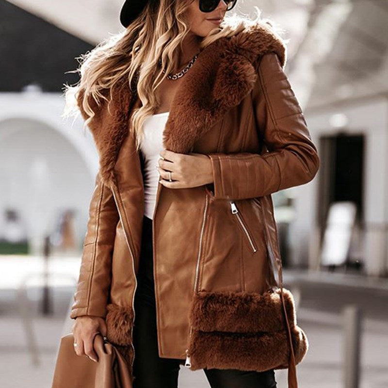 Fashion Women Leather Coats Jackets - WOMONA.COM