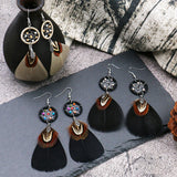 Feather popular celebrity earrings jewelry - WOMONA.COM