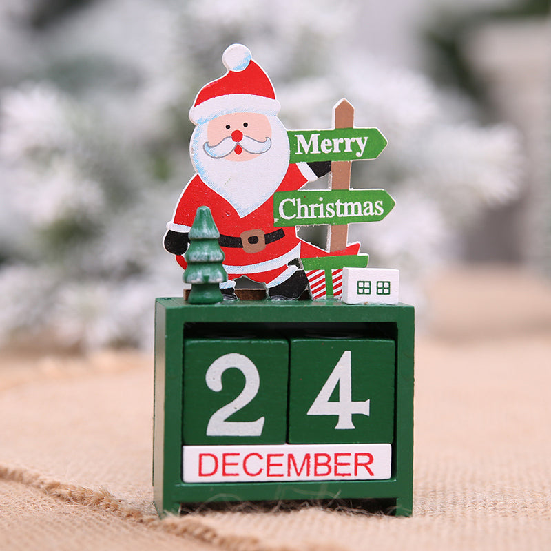 Christmas wooden calendar decorations - WOMONA.COM