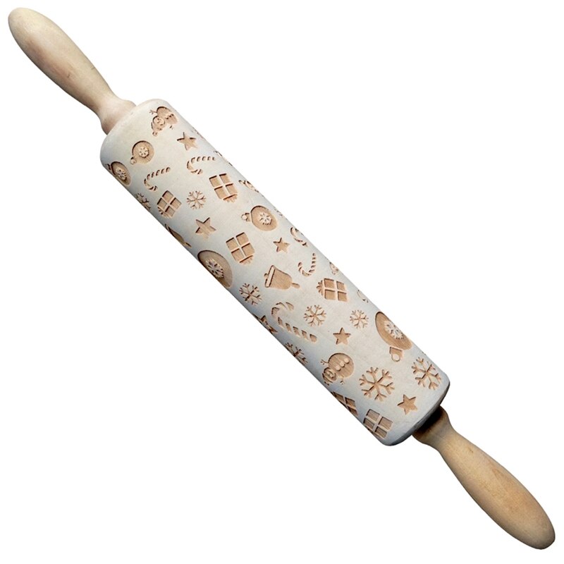 Rolling Pin Christmas Embossing - WOMONA.COM