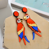 Parrot Organic Acrylic Earrings - WOMONA.COM