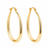 Geometric oval earrings - WOMONA.COM