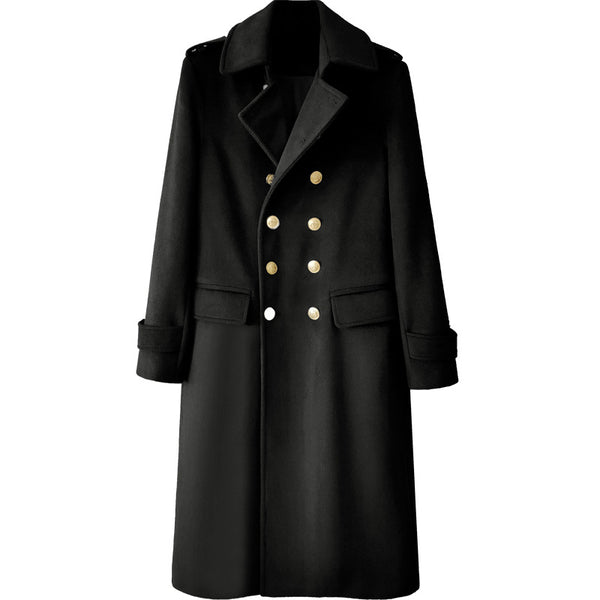 Double Breasted Extended Woolen Coat - WOMONA.COM