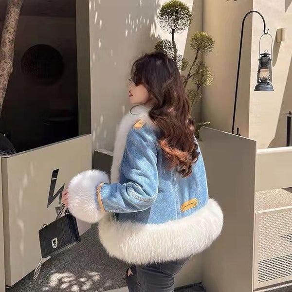 Winter New Fox Fur Fur Short Goose Down Young Coat For Women