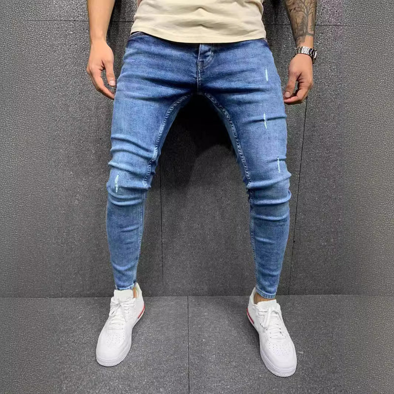 Zerrissene, modische, personalisierte Stretch-Jeans für Herren