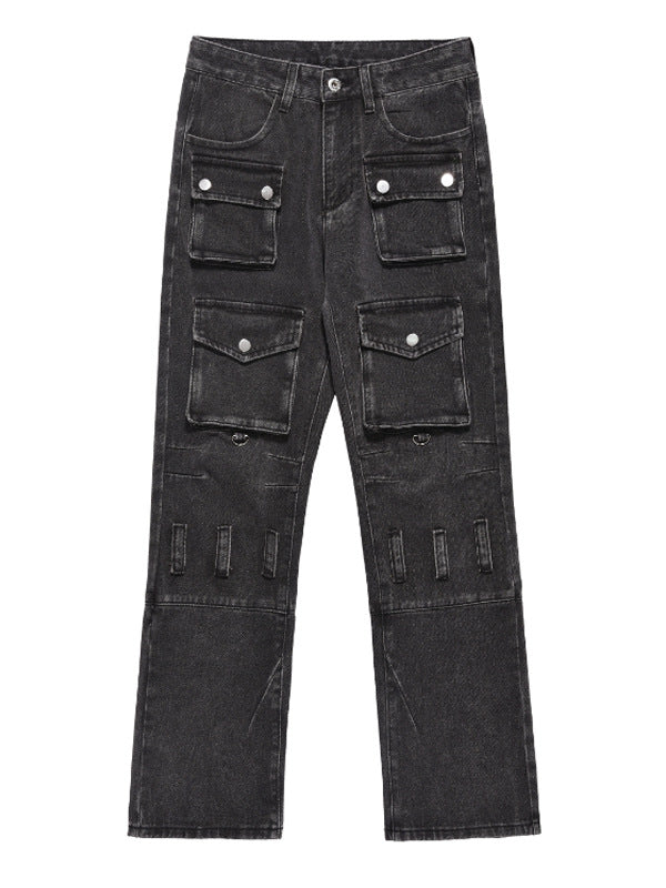 American Retro Multi-pocket Jeans For Men And Women - WOMONA.COM