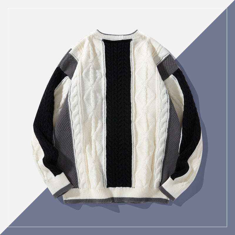 Round Neck Sweater College Style Japanese Style