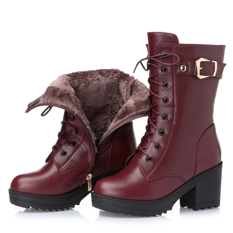 Leather Martin boots women - WOMONA.COM