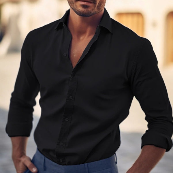 Camisa de estilo casual de negocios para hombres con personalidad de moda