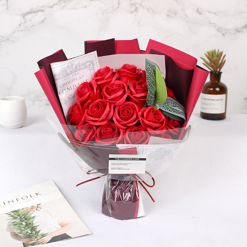 Simulation Rose Flower Teacher Gift Box - WOMONA.COM