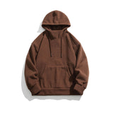 Mountaineering Velvet Half-high Collar Heavy Hooded Sweater