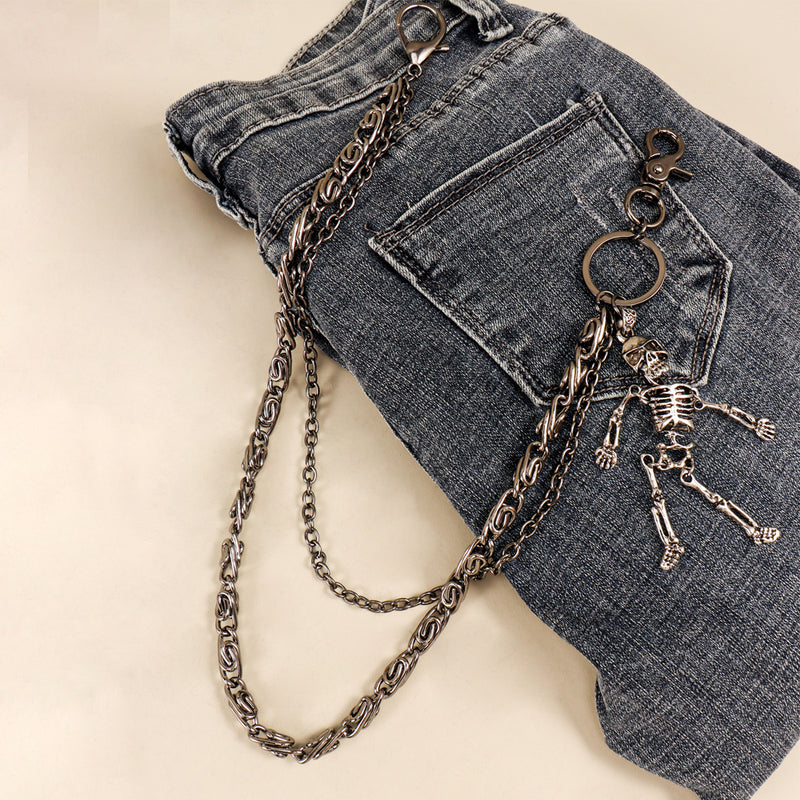 Metal Guns Black Chain Pants Jeans - WOMONA.COM