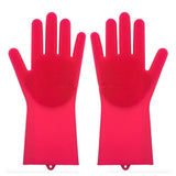 Silicone Heat-resistant Cleaning Brush Scrubbing Gloves