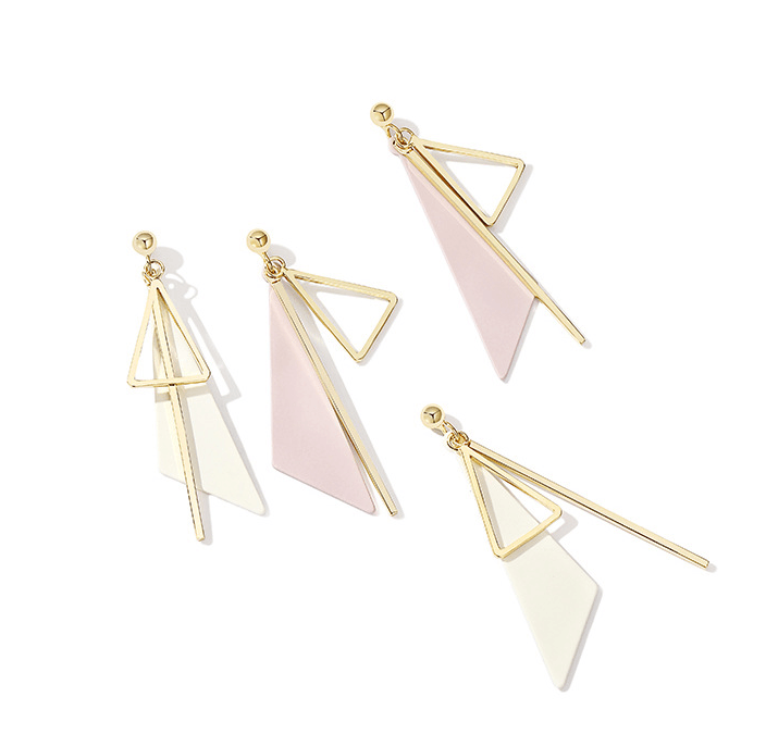 Irregular Geometric Triangle Earrings