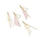 Geometric triangle irregular earrings - WOMONA.COM