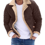 Men's Fur Integrated Fleece-lined Padded Jacket - WOMONA.COM