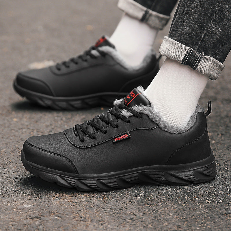 Men Sneakers Winter Warm Sports Shoes With Plush - WOMONA.COM