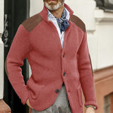 Slim-fit Lapel Long-sleeved Knitted Sweater Coat - WOMONA.COM