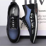 Letter Print Sneakers Men No Tie Outdoor Running Sports Shoes - WOMONA.COM