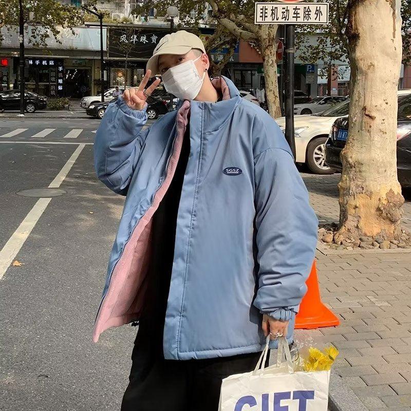 Double-sided Hong Kong Style Sports Loose Bread Coat - WOMONA.COM