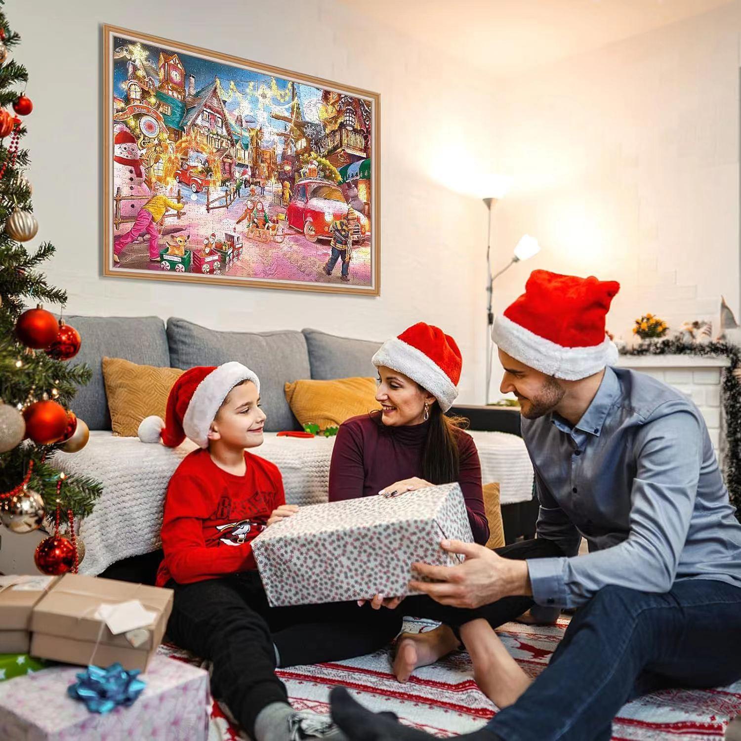 24 Grid Christmas Advent Calendar 1008 Pieces Christmas Puzzle - WOMONA.COM