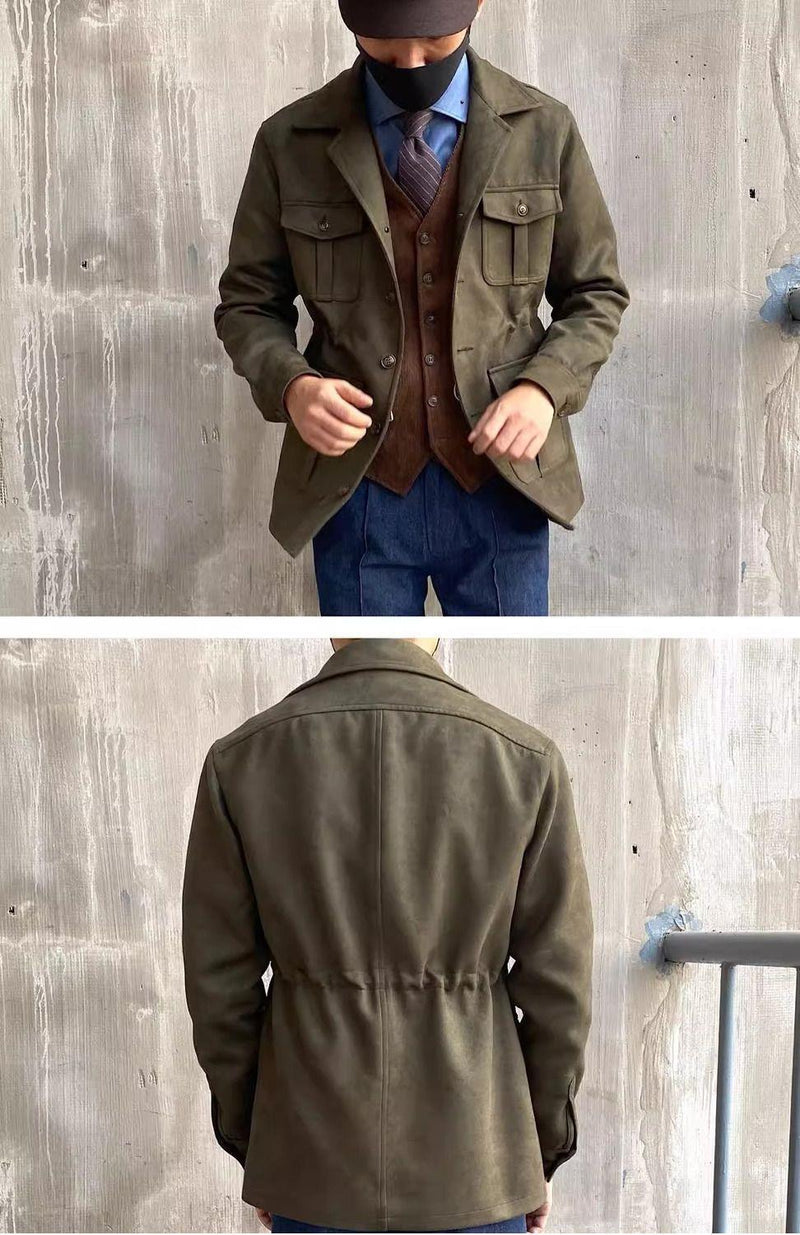 Retro Slim Jacke für Herren im japanischen Stil