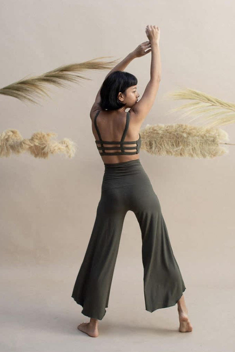 Yoga Suit Backless Spaghetti Straps Backless Bra