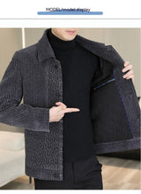 Lapel Short Fleece-lined Padded Jacket