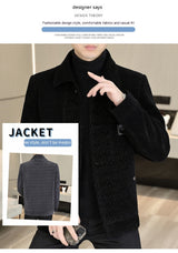 Lapel Short Fleece-lined Padded Jacket - WOMONA.COM