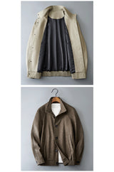 Casual Korean Retro Two-tone Men's Coat - WOMONA.COM