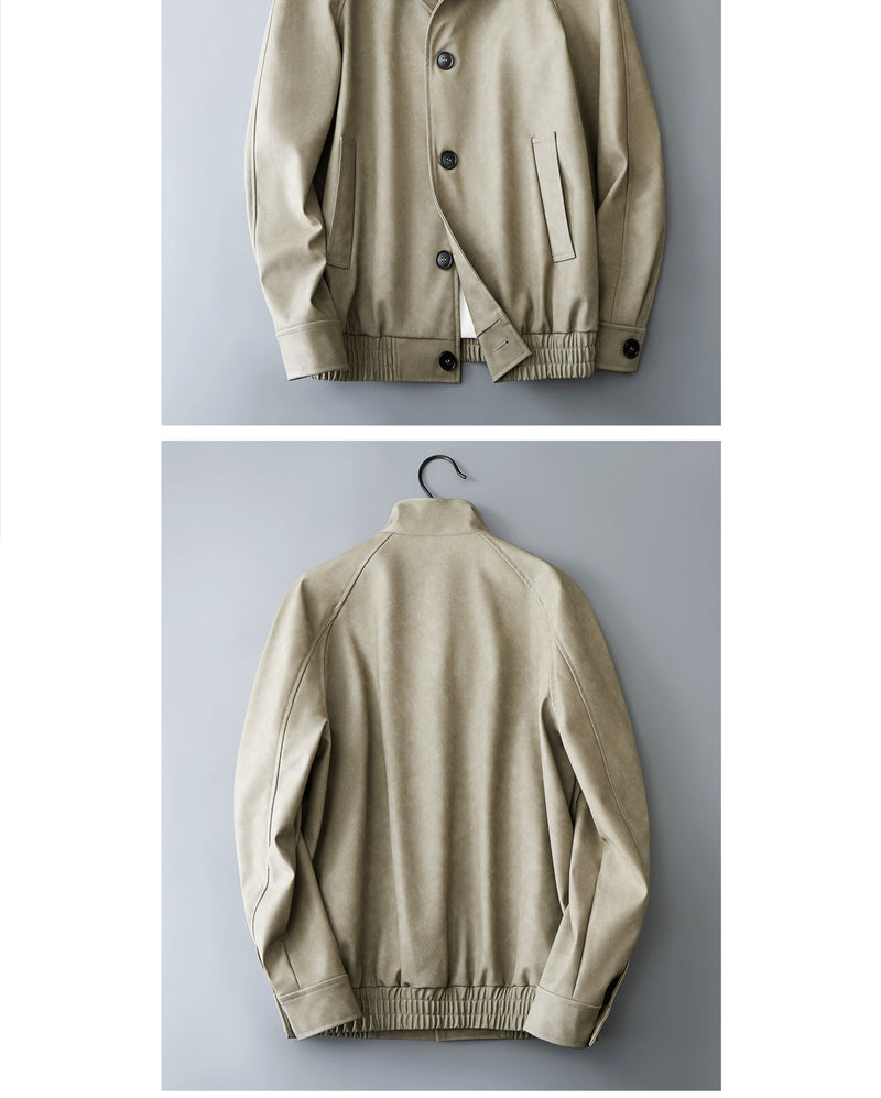 Casual Korean Retro Two-tone Men's Coat - WOMONA.COM