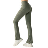 Waist Slimming And Hip Lifting Casual Yoga Pants Bilateral Pocket Yoga Bell-bottom Pants