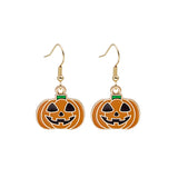 Halloween Earrings Cute Pumpkin Spooky Oil Drip Alloy Earrings Jewelry - WOMONA.COM