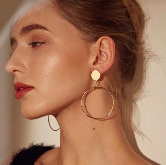 Women's Large Circle Earrings