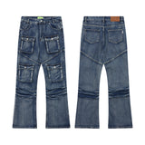 Multi-Pocket Workwear Jeans For Men And Women - WOMONA.COM