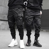 Ribbons Harem Joggers Men Cargo Pants - WOMONA.COM