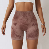 Splash Dyed Seamless Yoga Shorts For Women - WOMONA.COM