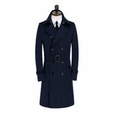 Men's Windbreaker Long Slim Autumn And Winter Coat - WOMONA.COM