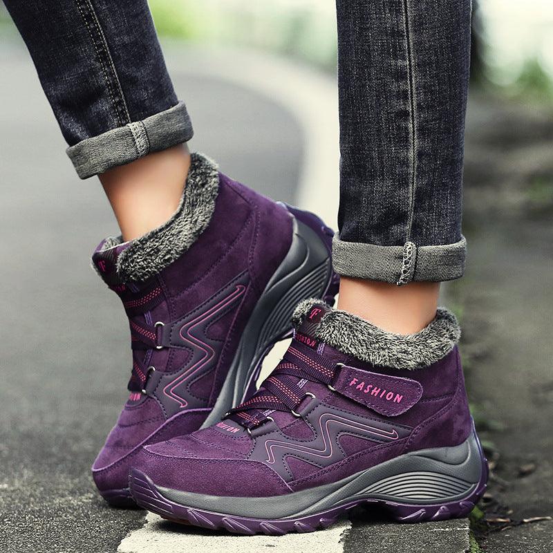 Hiking Shoes For Women Real Leather Non-Slip Outdoor Hiking Boots - WOMONA.COM