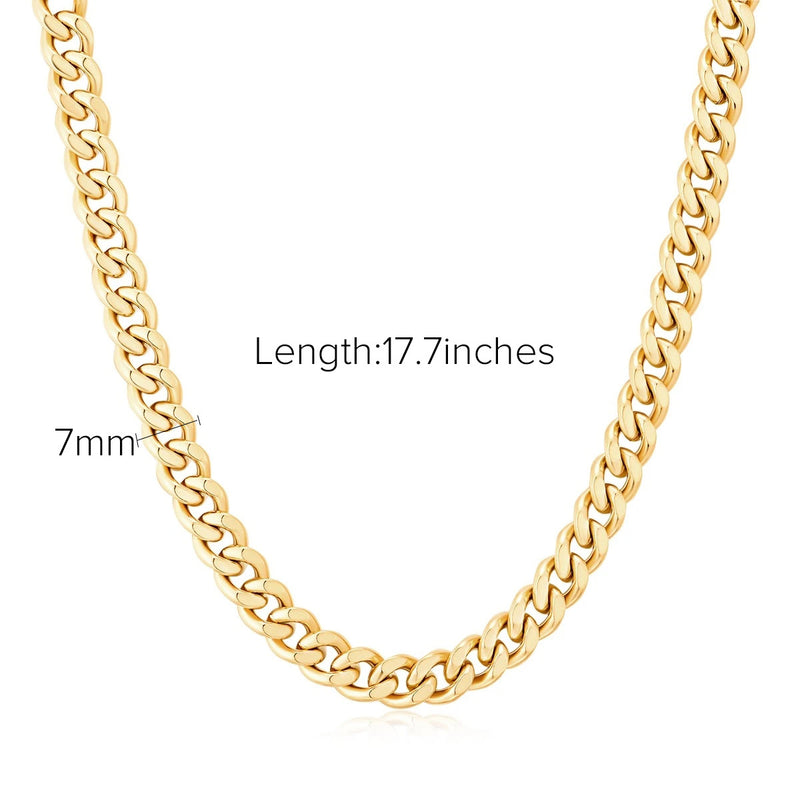 Chunky Double Snake Chain Necklace - WOMONA.COM