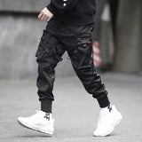 Ribbons Harem Joggers Men Cargo Pants - WOMONA.COM